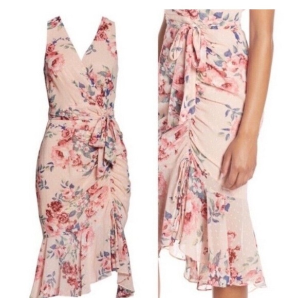 NWT Eliza J Floral Pink Floral Dress - Picture 2 of 5